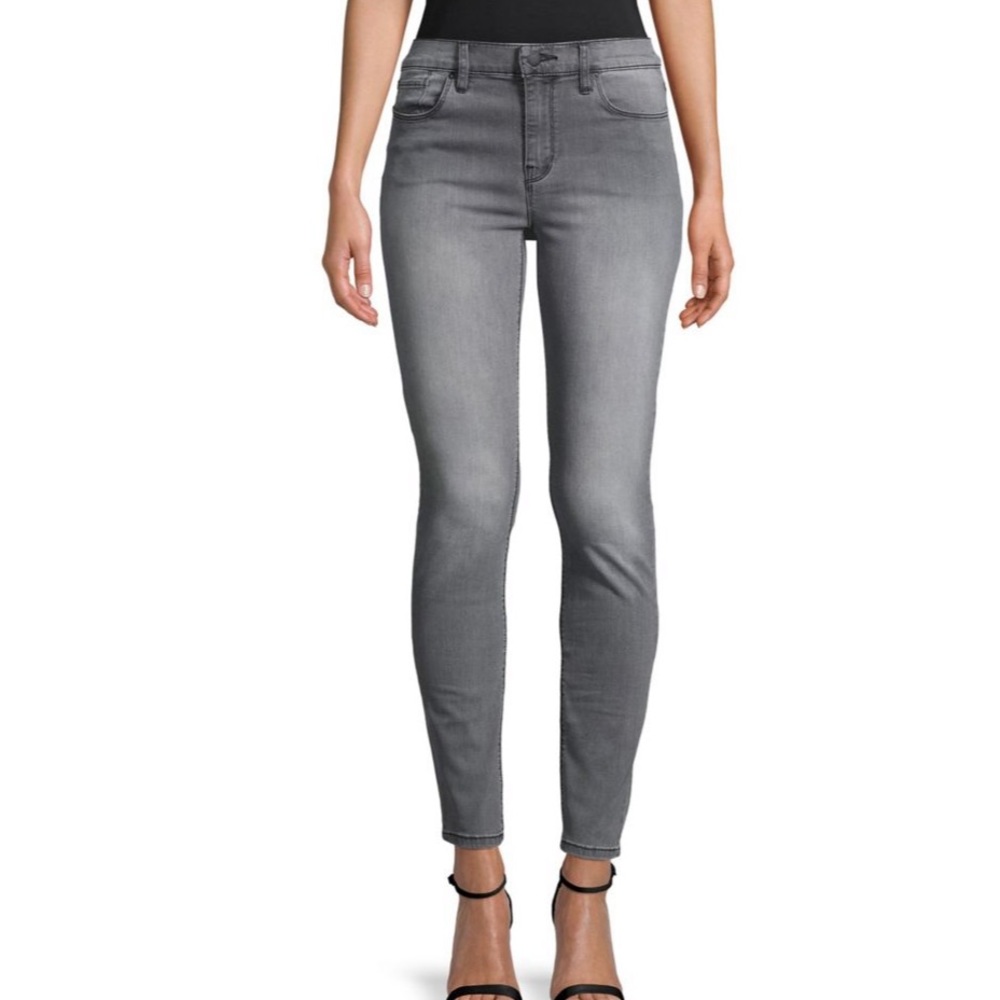 Hudson Mid Rise Grey Skinny Jeans 28